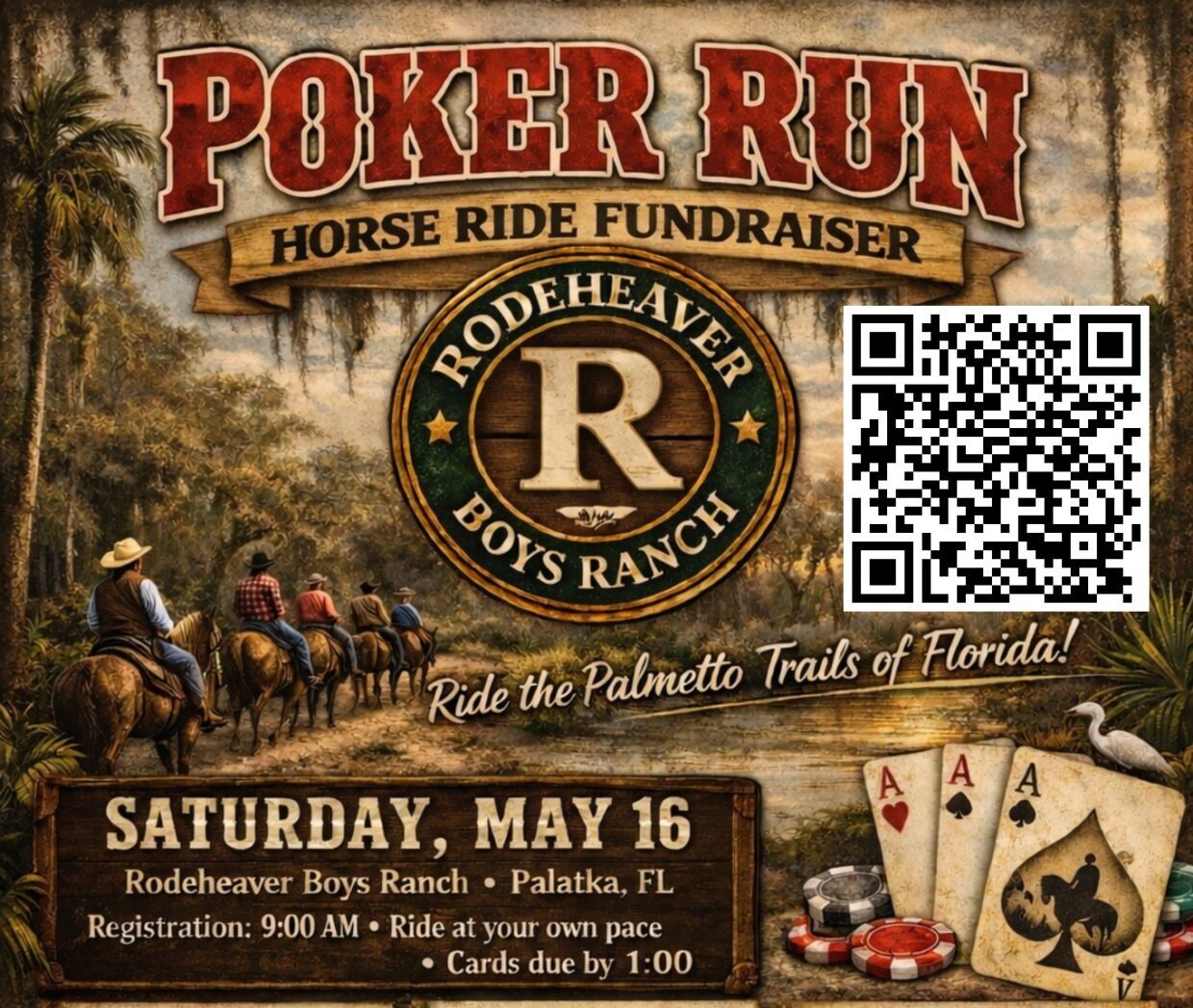 Poker Run Horse Ride Fundraiser at Rodeheaver Boys Ranch - 93.7 K COUNTRY
